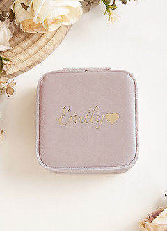 front Personalized Name Velvet Jewelry Box