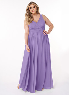 Azazie Kora Bridesmaid Dresses Tahiti A-Line Pleated Chiffon Dress image7