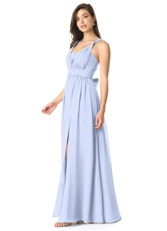 Azazie Olani Bridesmaid Dresses Ice A-Line Off the Shoulder Chiffon Convertible Dress image4
