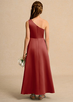 Azazie Taffy Junior Formal Flower Girl Klänningar Klä A-Line i Matt satäng Spets image2