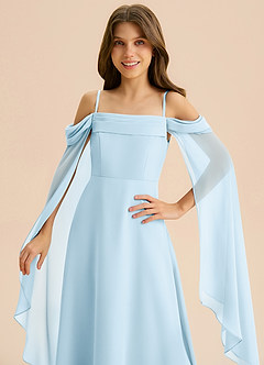 Azazie Moana Junior Klä av A-Line i Chiffong Plisserad image7