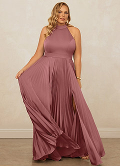 Christian Siriano Bridal for Azazie 1007 Bridesmaid Dresses Amethyst A-Line Pleated Stretch Satin Dress image12