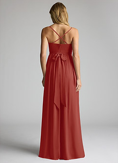 Azazie Llana Maternity Bridesmaid Dresses A-Line Chiffon Floor-Length Dress image4