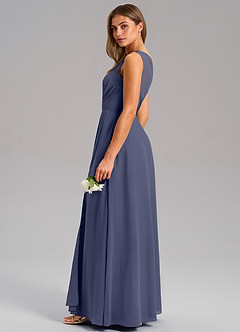 Azazie Phaedra Bridesmaid Dresses Stormy A-Line One Shoulder Chiffon Dress image6