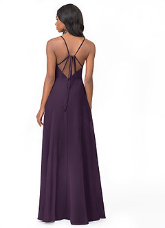 Azazie Everleigh Bridesmaid Dresses Plum A-Line Sweetheart Pleated Chiffon Dress image2