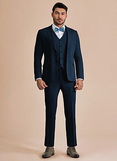 front William Navy Blue Comfort Blend 3-piece suit