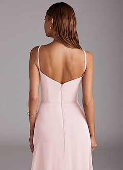 Azazie Marley Bridesmaid Dresses Blushing Pink A-Line Off the Shoulder Chiffon Convertible Dress image10