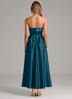 Azazie Lucienne Suknie dla druhen Linia A Pofałdowany Satyna elastyczna Długość kostki Sukienka image6