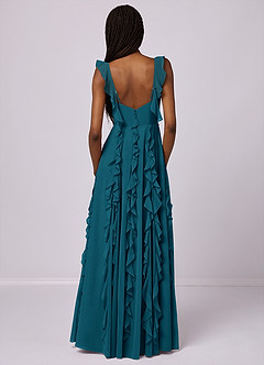 Barbie ♥ Azazie Bridesmaid Dresses Ink Blue A-Line with Pockets Chiffon Dress image6