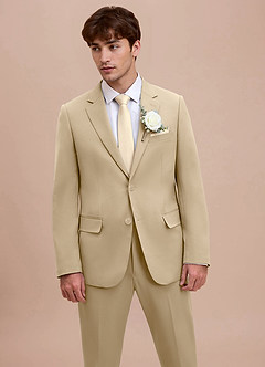 front Ethan Champagne Refined Weave Suit Jacket