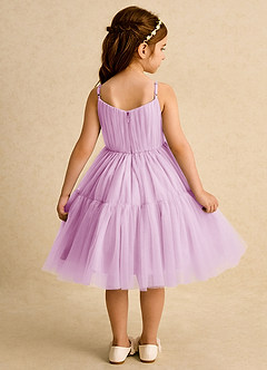 Azazie Osea Robe Demoiselle D'honneur Fillette Robe Princesse en Tulle Plissée Rose Bonbon image2