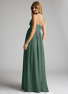 Azazie Emree vestidos de dama de honor de maternidad Vestido de Corte En A Hasta el suelo Gasa image5