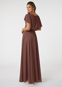 Azazie Jamie Final Sale Bronzer A-Line Chiffon Dress image4