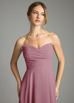 Azazie Ayla Bridesmaid Dresses Vintage Mauve A-Line Sweetheart Neckline Chiffon Dress image6