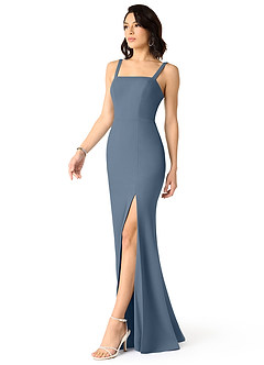 Azazie Gianetta Bridesmaid Dresses Twilight Mermaid Side Slit Stretch Crepe Dress image3