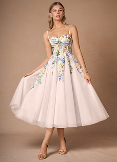 Iverine Blush Pink Multi Midi Dress image4
