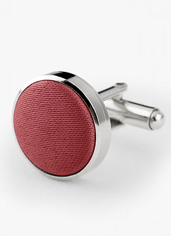 front Rounded Matte Satin Cuff Links Set – 4 Pieces