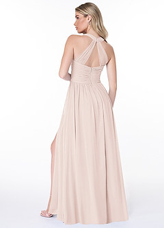 Azazie Jaclyn Bridesmaid Dresses Rose Petal A-Line Pleated Chiffon Dress image6