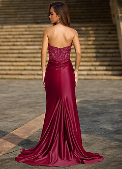 Enamel Vermelho Vestido de baile sereia image2