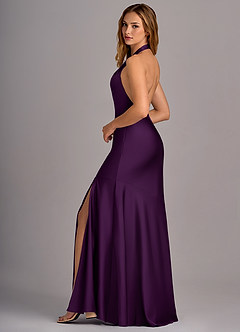 Azazie Lorena Robes de demoiselle d'honneur Robe Sirène en Satin extensible Plissée Grain De Raisin image11