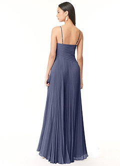 Azazie Vini Bridesmaid Dresses Stormy A-Line V-Neck Pleated Chiffon Dress image2