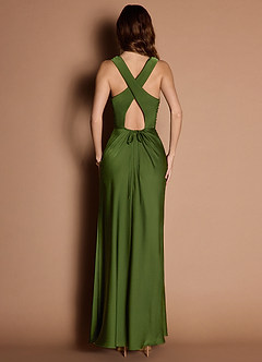Robe Longue Olive Verte Evadne image4