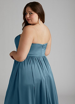 Azazie Morana Final Sale Bermuda A-Line Off the Shoulder Stretch Satin Convertible Dress image20