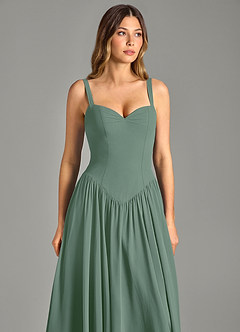 Azazie Evadina Suknie dla druhen Linia A Gorset Szyfon Do ziemi Sukienka image6