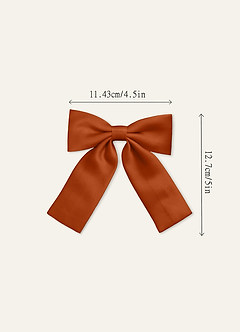 front Girls Satin Bow Hair Clip