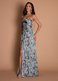 Parker Blue Paisley Maxi Dress image4