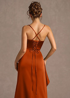 Thora Rust Open Back Prom Dress image6