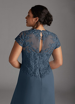 Azazie Junie Mother of the Bride Dresses Neptune A-Line Lace Chiffon Dress image9