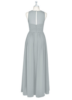 Azazie Nina Bridesmaid Dresses Dolphin Grey A-Line Pleated Chiffon Dress image7