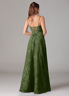 Azazie Valentine Suknie dla druhen Linia A Dekolt w kształcie serca Kwiatowe wypalenie Do ziemi Sukienka image5