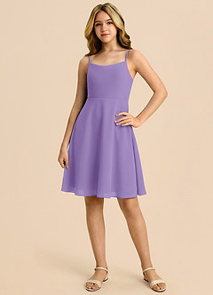 Azazie Shale Jurk van Chiffon met A-Lijn Boog Tahiti image3