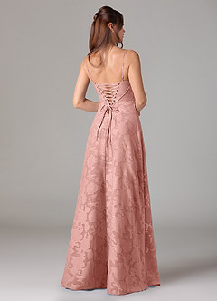 Azazie Valentine Bridesmaid Dresses Rosette A-Line Sweetheart Neckline Floral Burnout Dress image5