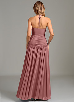 Azazie Vashti Bridesmaid Dresses Desert Rose A-Line Chiffon Dress image2