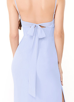 Azazie Mai Bridesmaid Dresses Lavender Sheath Pleated Chiffon Dress image6