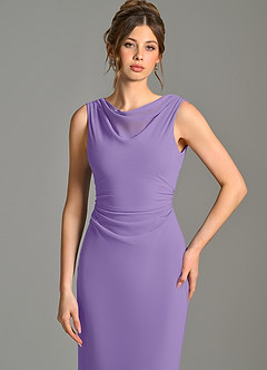 Azazie Kieryn Bridesmaid Dresses Tahiti Mermaid Pleated Chiffon Dress image6