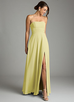 Azazie Tamira Suknie dla druhen Linia A Pofałdowany Szyfon Do ziemi Sukienka image2