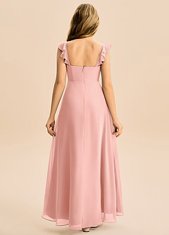 Azazie Mavie Junior Rosette A-Line Ruched Chiffon Dress image2