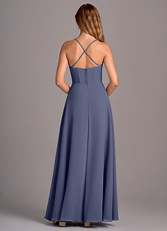 Azazie Carolyn Bridesmaid Dresses Stormy A-Line Pleated Chiffon Dress image6