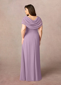 Azazie Mary Mother of the Bride Dresses Wisteria A-Line Side Slit Chiffon Dress image8