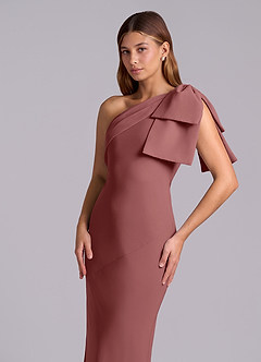 Azazie Yuanna Bridesmaid Dresses Amethyst Mermaid One Shoulder Chiffon Dress image7