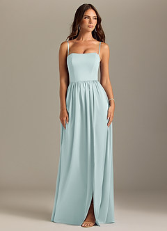 Azazie Calianna Bridesmaid Dresses Mist A-Line Off the Shoulder Stretch Satin Convertible Dress image8