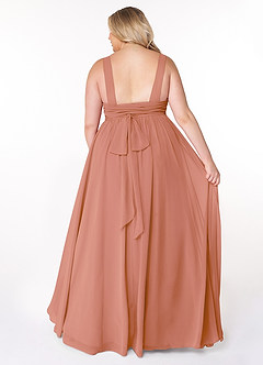 Azazie Kora Bridesmaid Dresses MAI TAI A-Line Pleated Chiffon Dress image8