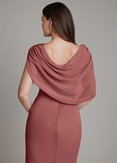 Azazie Hadley Bridesmaid Dresses Amethyst Mermaid Pleated Chiffon Dress image2