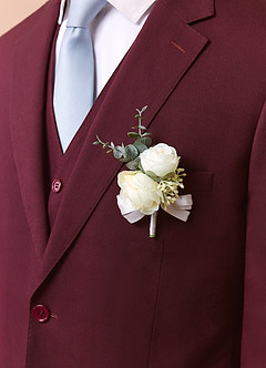 front Padrinos de boda rústicos Boutonniere 1