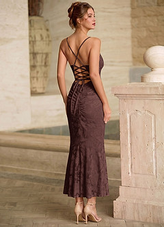 Ladow Mocha Coco Jacquard Wedding Guest image2