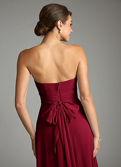 Azazie Tamira Suknie dla druhen Linia A Pofałdowany Szyfon Do ziemi Sukienka image5